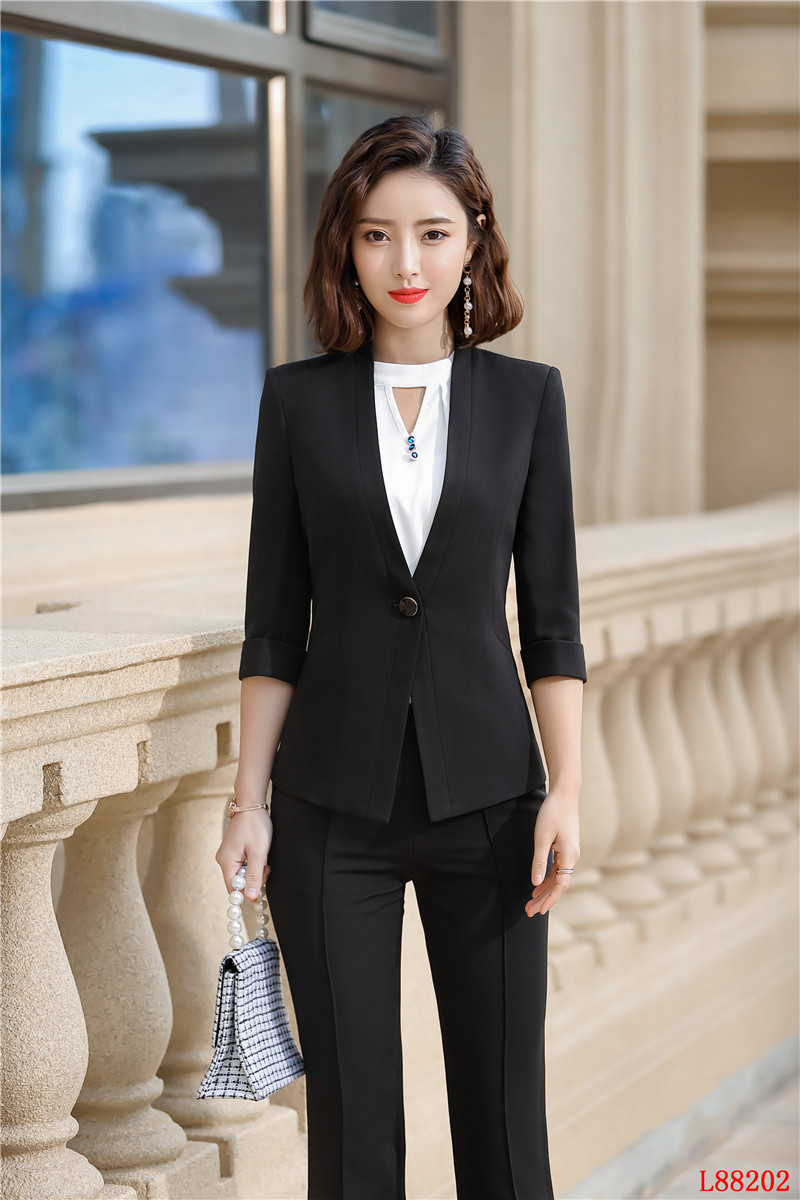 New 2019 Formal Ladies Pant Suits for Women Business Suits Work Wear ...